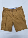 Tommy Hilfiger Men's Khaki Cotton Chino Shorts Regular Fit Flat Front
