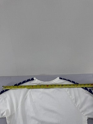 Kappa Men's White Stripe Short Sleeve T-Shirt L Regular Cotton