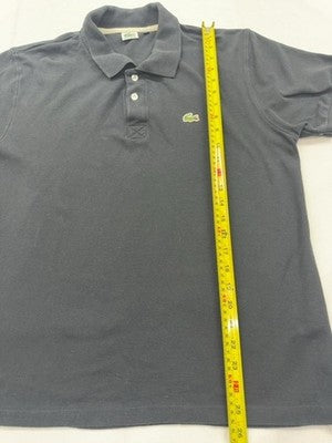 Lacoste L.12.12 Navy Short Sleeve Polo Shirt L 100% Cotton Pique