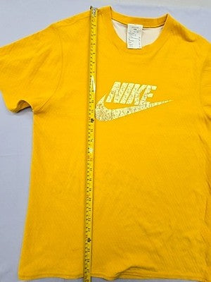 Nike Men's XL Yellow Short Sleeve Crewneck Cotton T-Shirt
