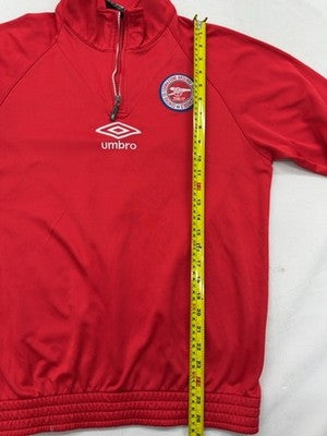 Umbro Retro Red Track Jacket Men's M Full Zip Polyester Long Sleeve