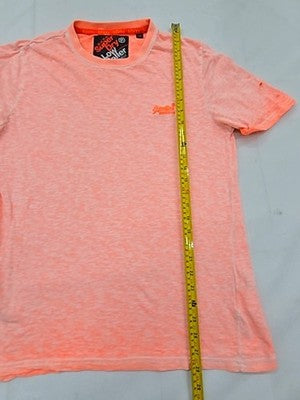 Superdry Low Roller Coral L Men's Short Sleeve T-Shirt Roll Up Logo