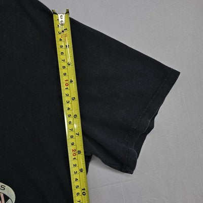 Bershka Black Graphic Print T-Shirt L Short Sleeve Relaxed Fit