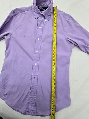 Polo Purple Slim Fit Long Sleeve Button Down Shirt S Cotton