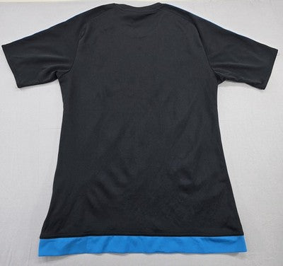 Adidas Men's Black T-Shirt – Size S, Striped, Short Sleeve