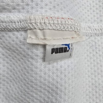 Puma Men's White XL Mock Neck Short Sleeve Mesh T-Shirt