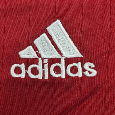 Adidas Men's Red L Sports Jersey Climacool V-Neck Short Sleeve