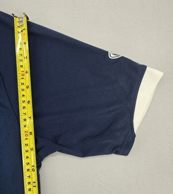Nike Crew Neck Short Sleeve T-Shirt Men's Size L Navy White Trim