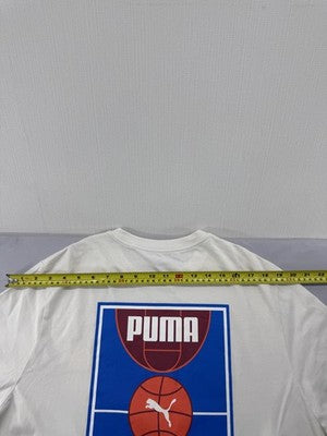 Puma Men's XL Grey Basketball T-Shirt Short Sleeve Crew NWT