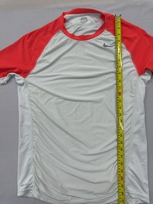 Nike Men's Dri-FIT White/Red Raglan S Short Sleeve T-Shirt