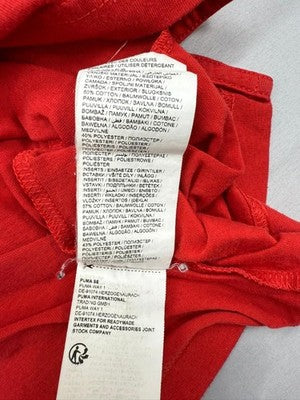Puma Red Cotton T-Shirt XL Men's Short Sleeve Crew Neck