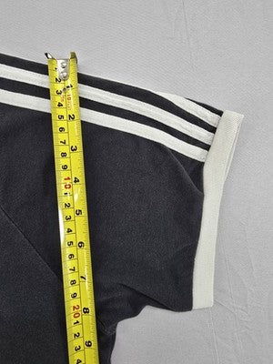 Adidas Men's Black White Striped Short Sleeve Cotton T-Shirt L