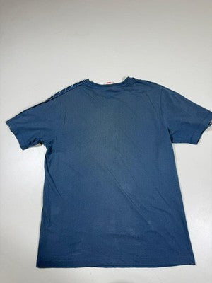 Kappa Blue Logo Tape Jersey Cotton T-Shirt S Short Sleeve Crew Neck