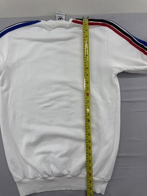 Adidas 3 Stripes White Fleece Crewneck Sweatshirt M Regular