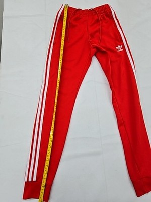 Adidas Women's Red 3-Stripes Track Pants XS Originals