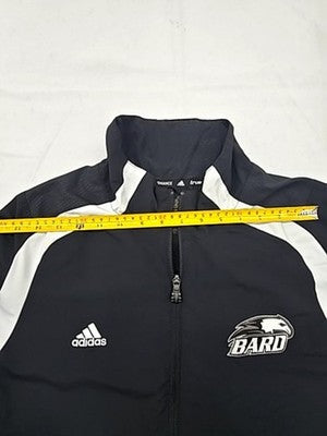 Adidas Men's XL Black Striped Training Jacket Zip Pockets Poly