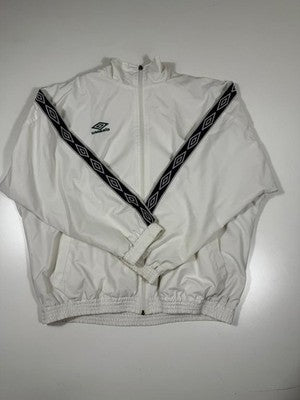 Umbro White Track Jacket XL Full Zip Polyester Sports