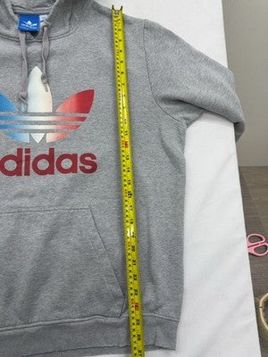Adidas Essentials Big Logo Grey Hoodie XL Men French Terry
