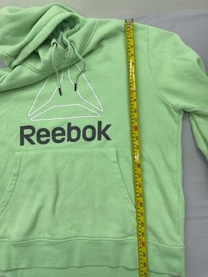Reebok Green Fleece Pullover Hoodie XL Logo Long Sleeve