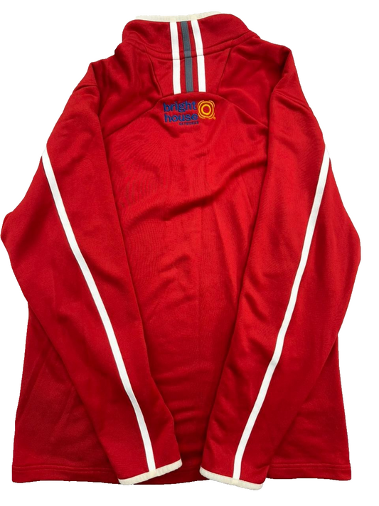 Adidas Men's Red Jacket – Size M, Full Zip