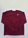 Nike Crewneck Fleece Sweatshirt Maroon M Long Sleeve Swoosh