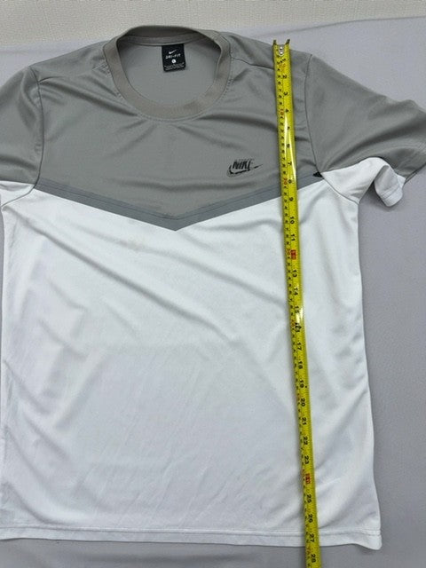 Nike Men's L Grey/White Dri-FIT Color Block T-Shirt