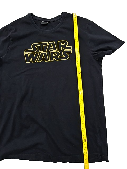 Star Wars Black T-Shirt Men's L Short Sleeve Crewneck Regular Fit