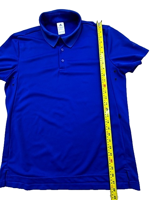 Adidas Women's Royal Blue Polo Shirt Size L Short Sleeve