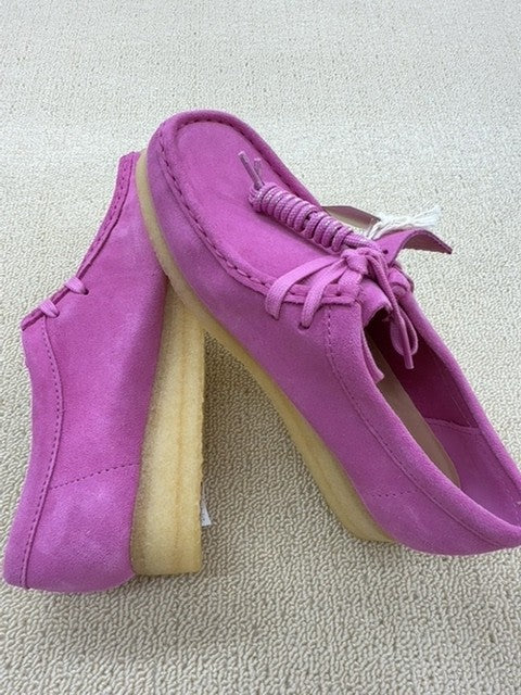 Clarks Wallabee Pink Leather Women's Casual Shoes US 7.5 UK 5