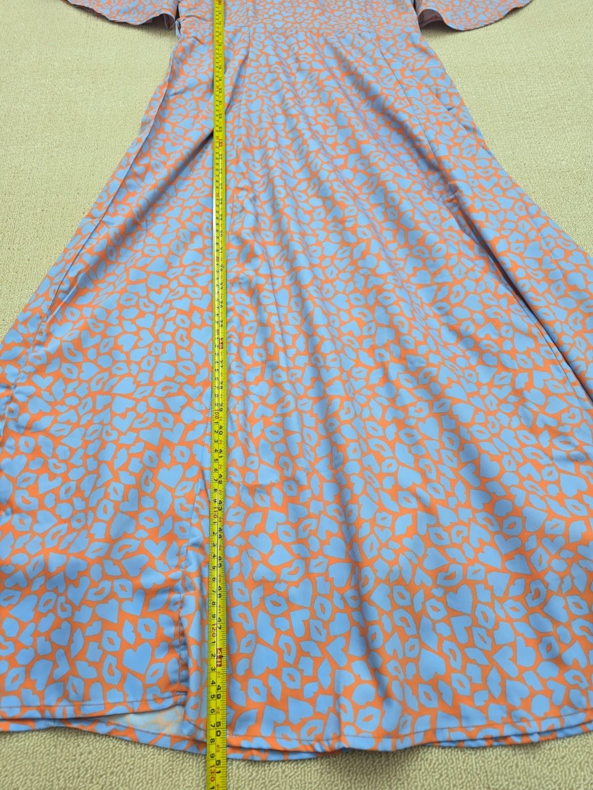 French Connection Women's Maxi Floral Print Dress Size B Blue Orange
