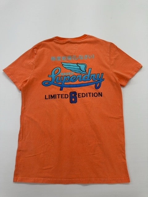 Superdry Men Orange Limited Edition Graphic T-Shirt Size XL
