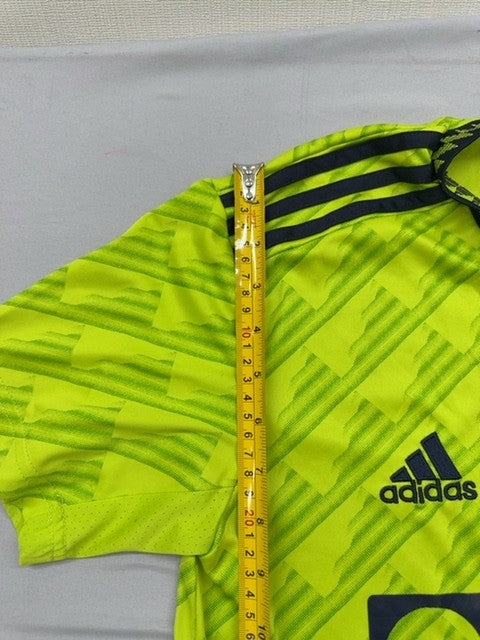 Adidas Men's Green Stripe Soccer Jersey Short Sleeve Size S AEROREADY