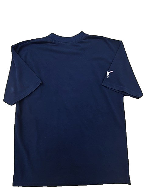 Puma Men's Navy T-Shirt – Size M, Short Sleeve, Cotton