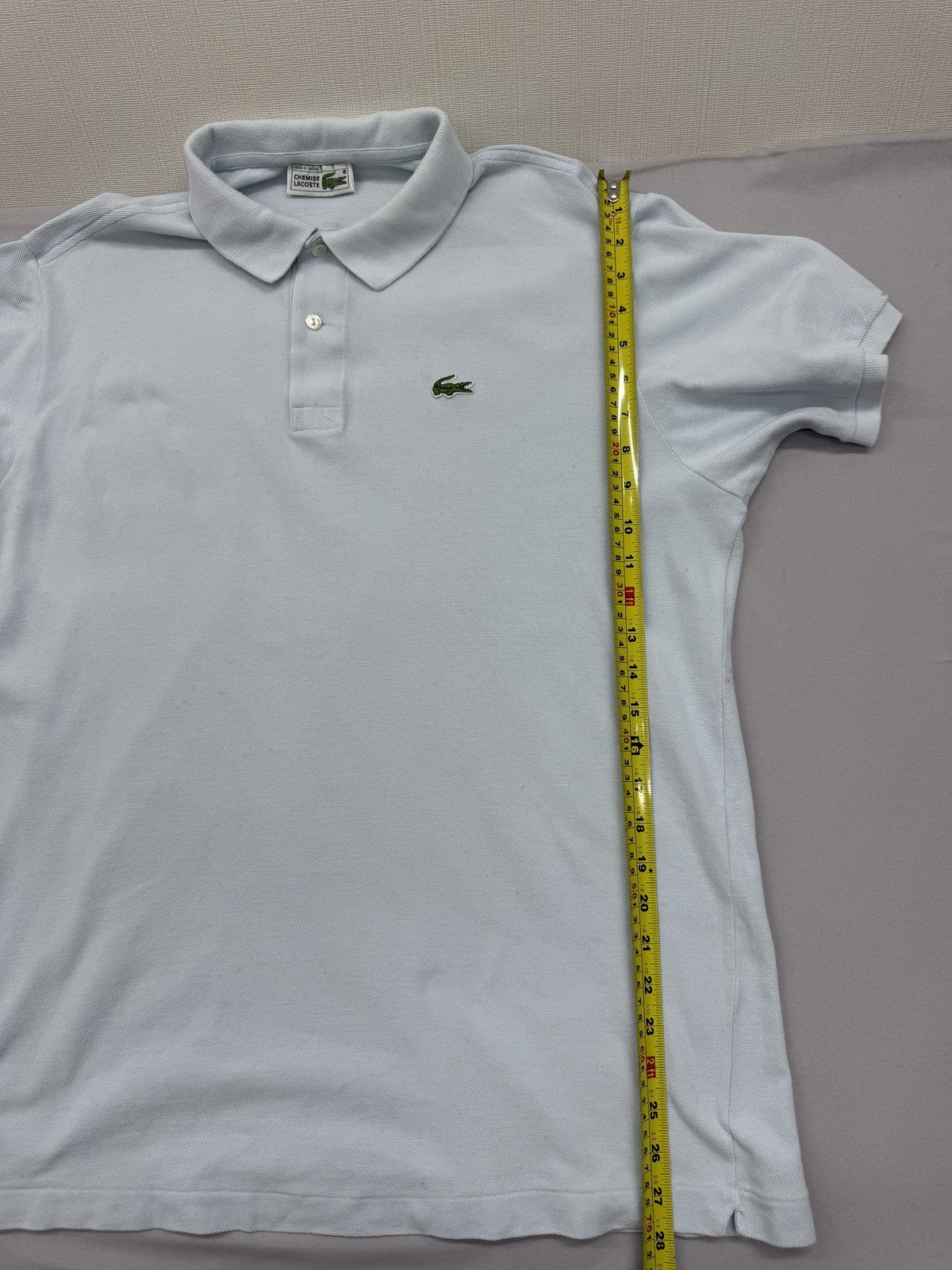 Lacoste Vintage White Cotton Short Sleeve Polo Shirt France Unisex