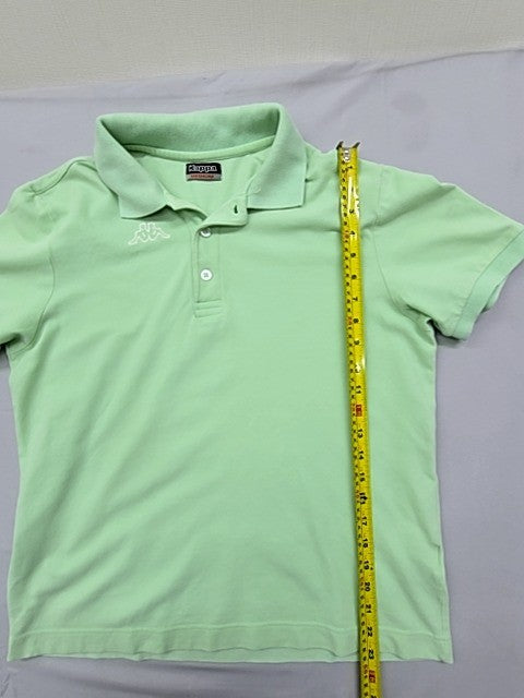 Kappa Polo Shirt Green Cotton Short Sleeve Medium