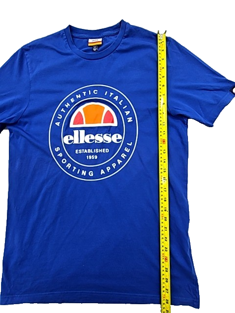 Ellesse Men's Blue Graphic Print T-Shirt Size L Regular