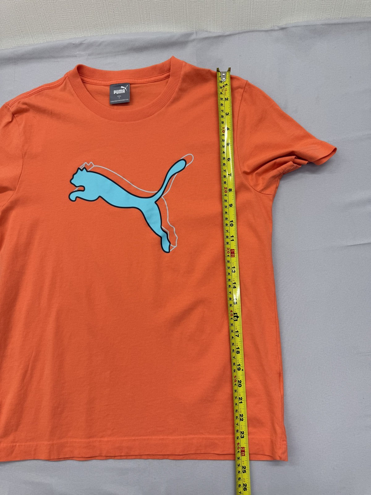 Puma Men's Orange M Short Sleeve Crew Neck T-Shirt