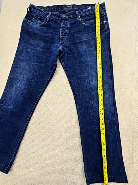 Armani Jeans Men's Blue Slim Fit Size 40x34 Waist 34" Inseam