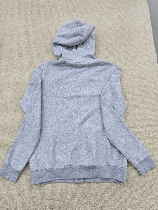 Puma Men's Gray Hoodie – Size L, Slim Fit, Full Zip