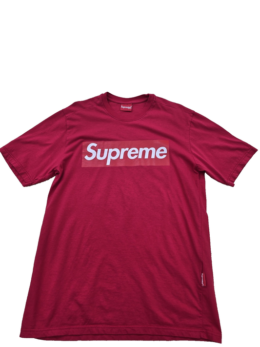 Supreme Box Logo Red T-Shirt M Short Sleeve 100% Cotton