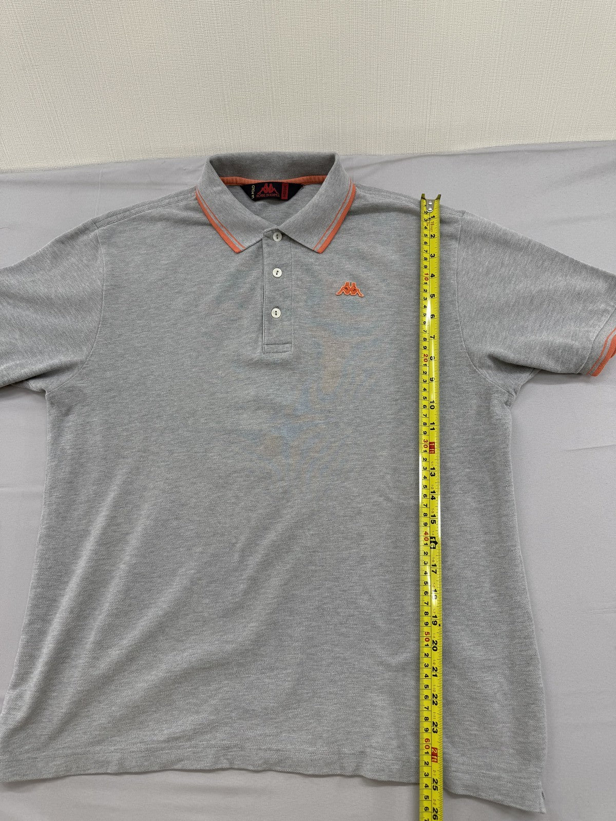 Robe di Kappa Men's Gray Cotton Polo Shirt Medium Short Sleeve