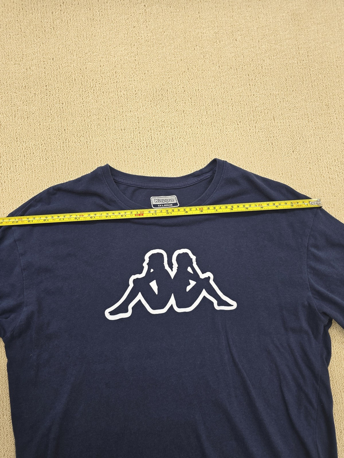 Kappa Men's Navy XXL Short Sleeve Crewneck Logo T-Shirt Regular