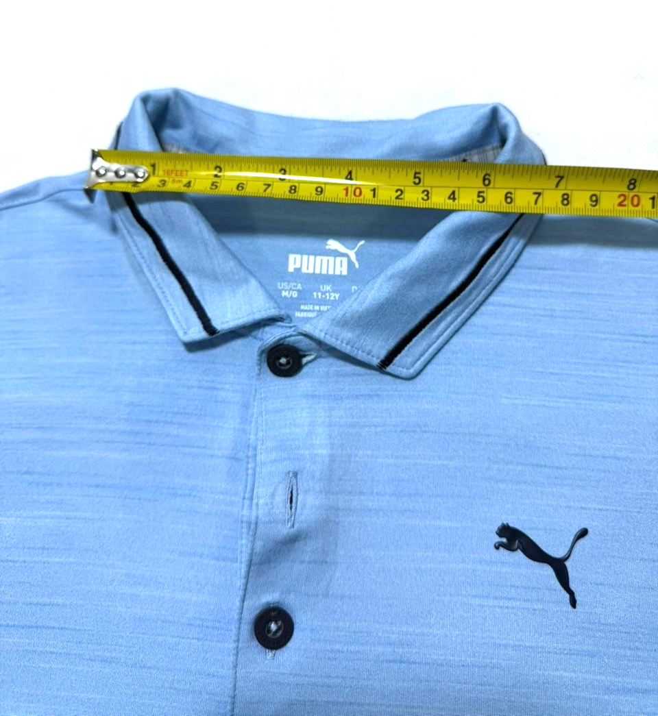 Puma Golf Men's Standard Cloudspun Monarch Polo, Placid Blue - Size M