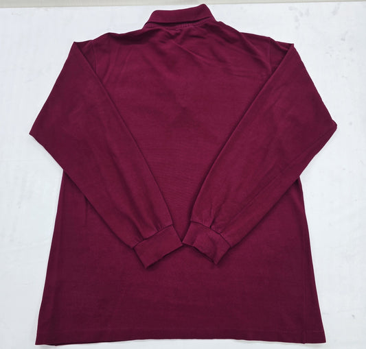 Lacoste Men's Burgundy Piqué Cotton Polo Shirt Size 3 L.12.12