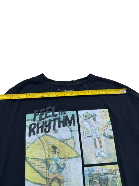 Fisherfield Men's Navy Graphic Print T-Shirt Size M Regular Fit
