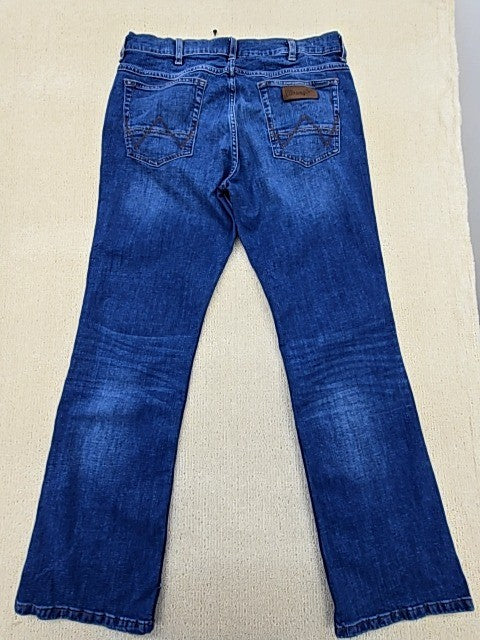 Wrangler Men's Blue Bootcut Jeans 34x32 Retro W15B9176