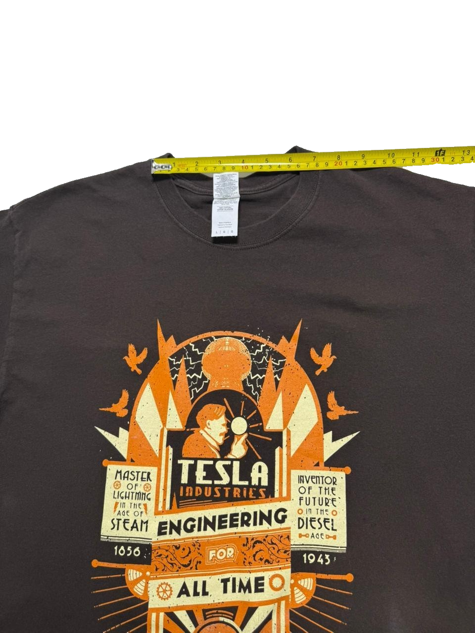 Nikola Tesla T-Shirt - Master Of Lightening - Size L