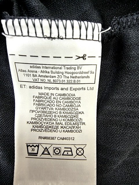 Adidas Women's Black T-Shirt – Size 12, Short Sleeve
