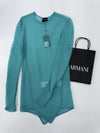 Giorgio Armani Women’s Teal Textured Bodysuit EU 42