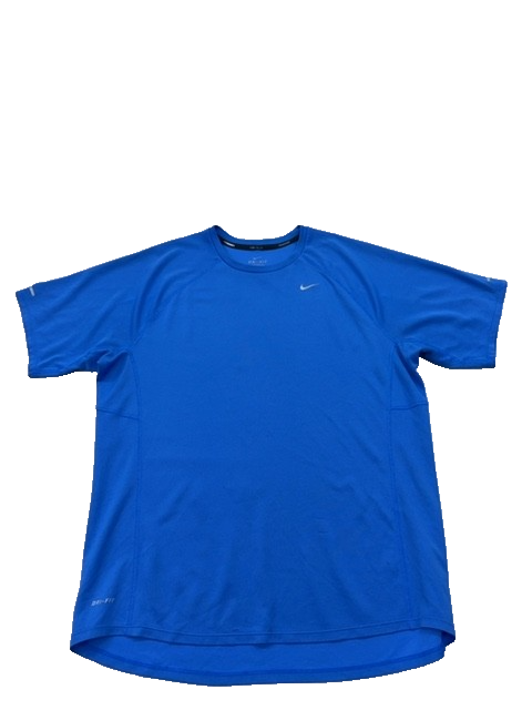 Nike Men's Blue T-Shirt – Size L, Short Sleeve, Crew Neck